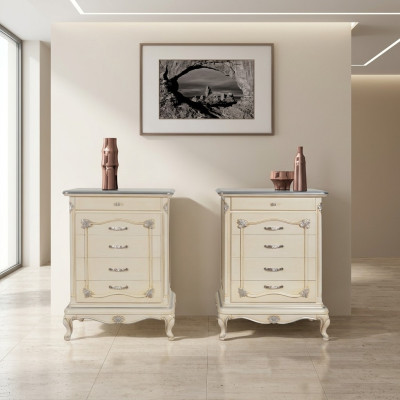 Kommode Holz Sideboard Schrank Schränke Italien Kommoden Wohnzimmer Hochschrank