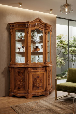 Vitrína Italský luxusní nábytek Vitríny Skříň Sklo Design Skříně