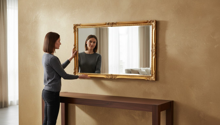 Zrcadlo Italský klasický design Nábytek Zrcadlo ze dřeva Velký nábytek xll