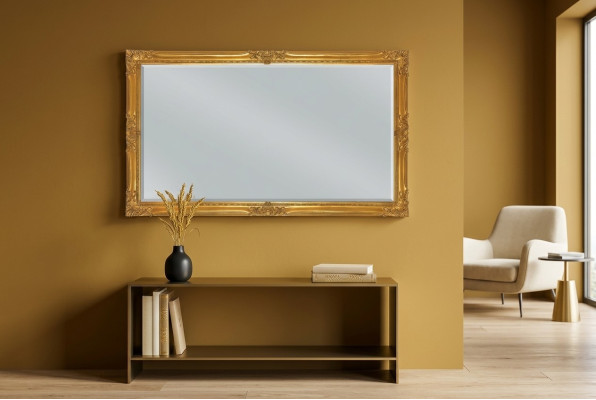 Zrcadlo Italský klasický design Nábytek Zrcadlo ze dřeva Velký nábytek xll