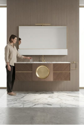 Waschbecken braun Badezimmerarmaturen Badezimmermöbel klassische Möbel neu