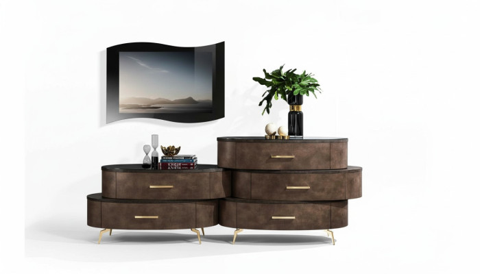 Lowboard RTV TV skříň stůl obývací komoda Sideboard dřevo moderní nábytek