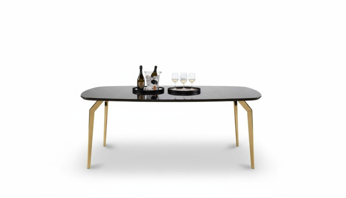 Luxusní jídelní stůl Moderní jídelna Kuchyňský jídelní stůl Designový stůl Sklo 250 cm XXL