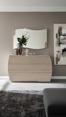 Kommode mit Spiegel Garnitur Kommoden Holz Gruppe Schlafzimmer Modern Set Neu