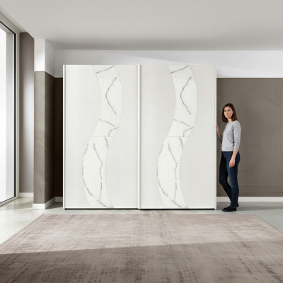 Skríně šatní skříň se zásuvkovými dveřmi šatna skříň dřevo design moderní