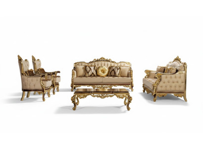 Sofagarnitur 3+3+1+1 Sitzer Couchtisch Sofa Sofas Sessel Garnitur Couch Set 5tlg