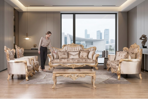 Sofagarnitur 3+3+1+1 Sitzer Couchtisch Garnitur Sofa Sofas Set 5tlg