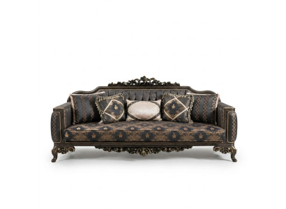 Sofa 3 Sitzer Möbel Stoff Dreisitzer Sofas Luxus Wohnzimmer Barock Stil 3er Neu
