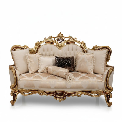 Sofa 3 Sitzer Dreisitzer Sofa Sofas Klassische Möbel Sitz Stoff Stil Barock