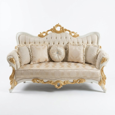 Dreisitzer Sofa 3 Sitzer Barock Rokoko Sofa Sofas Couch Stoff Stil Barock Sitz