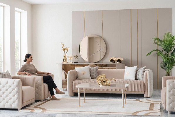 Dreisitzer Couch Polster Luxus Sofa Sitz Sofas Zimmer Möbel 3er Italien Design