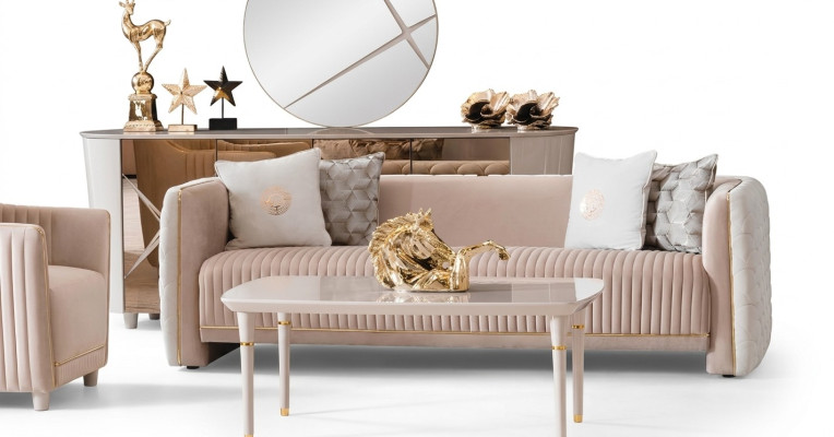 Dreisitzer Couch Polster Luxus Sofa Sitz Sofas Zimmer Möbel 3er Italien Design