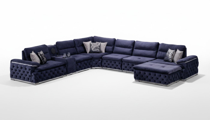 Rohová sedací souprava U-Forma Chesterfield Sofa obývacího pokoje Nábytek v italském stylu
