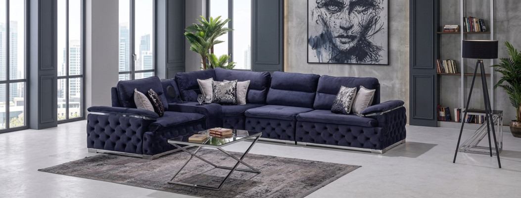 Design Ecksofa Stoff L-Form Modern Style Polstermöbel Wohnzimmer Gruppe
