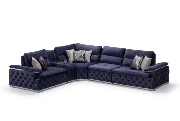 Design Ecksofa Stoff L-Form Modern Style Polstermöbel Wohnzimmer Gruppe