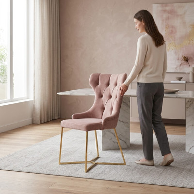 Design 8x židlí skupina set polstrovaných jídelních židlí k sezení, sada křesel
