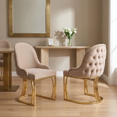 Jídelní židle z dubového dřeva luxusní židle Beige obývací pokoj italský styl