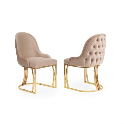 Jídelní židle z dubového dřeva luxusní židle Beige obývací pokoj italský styl