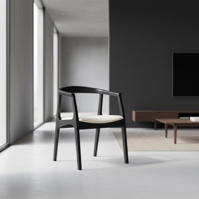 Jídelní síň Dřevěné nábytek židle Luxusní design potahovaná židle Opěrka Zasedací místnost