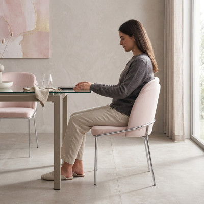 Židle 6x židle jídelny Křesla Křesla Lounge Design Nábytek Nerezová ocel