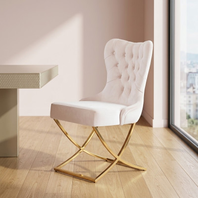 Garnitur židlí 6x čalounění Design Lounge sedadlo opěrka skupina nábytku židle