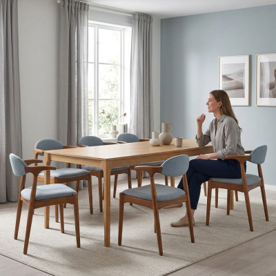 Garnitur Komplett Gruppe Stuhlgruppe 8 Stück Esszimmer Stühle Set