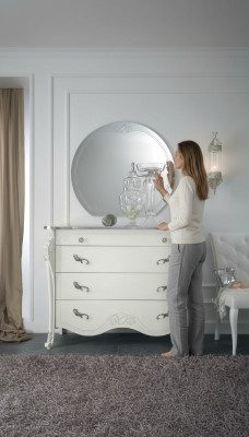 Kredenční šatník Bílý Styl Dřevo Nábytek Kredence Nový Italský Nábytek Design MobilPiu
