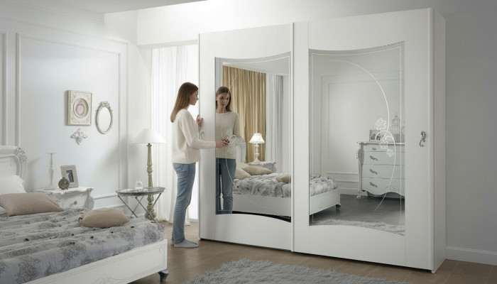 Kleiderschrank Weiß Luxus Möbel Italienische Einrichtung Schlafzimmer Schrank