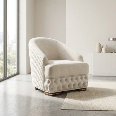 Sessel 1 Sitzer Weiß Chesterfield Relax Italienische Möbel Einrichtung