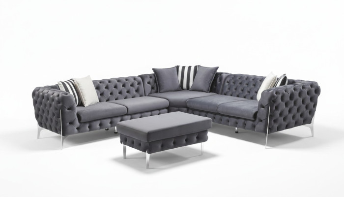 Ecksofa Couch Eckgarnitur Couchen Sofa Chesterfield Wohnlandschaft