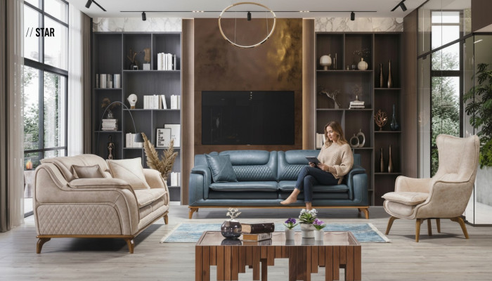 Sessel Beige 1 Sitzer Luxus Wohnzimmer Klassische Design Italienischer
