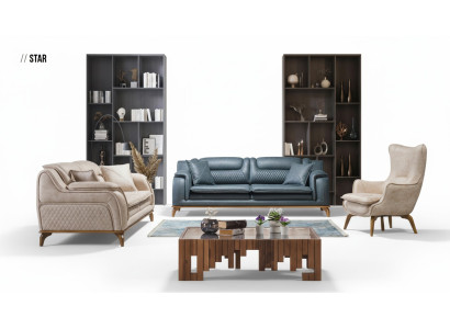 Sessel Beige 1 Sitzer Luxus Wohnzimmer Klassische Design Italienischer