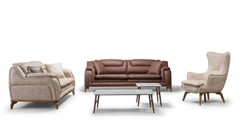 Design Sofa Couch Sofagarnitur 331 Sitzer Set Polstergarnitur Ledersofa Couchen