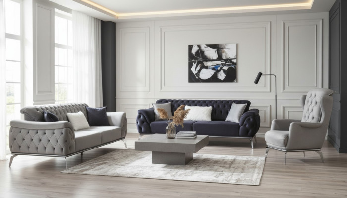 Chesterfield Sofa Couch Dreisitzer Couchen Luxus Möbel Einrichtung