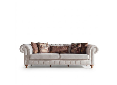 Pohovky látkové Moderní pohovka 3sedadlová třísedák design pohova polstrování beige