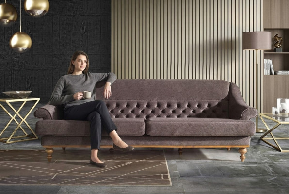 Modernes Wohnzimmer Sofa Polstercouchen Designer 3-Sitzer Textilsofas