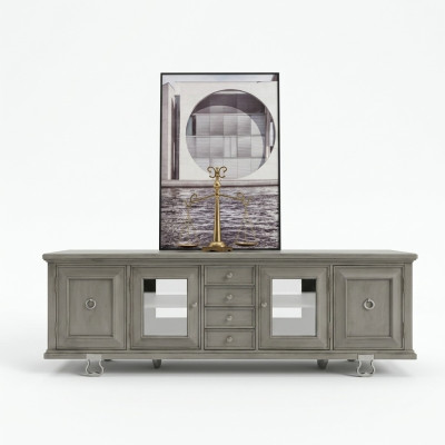 Konsole Schrank Lowboard Möbel Schränke Anrichte Wohnzimmer Sideboard Holz Grau