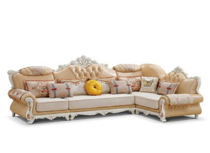Wohnzimmer Ecksofa Sofas L-Form Sofa Ecke Luxus Eckgarnitur braun