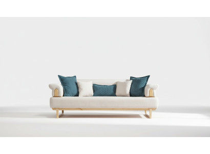 Luxus třísedák bílá pohovka 3 místo sedačky Design Modern Design nábytek