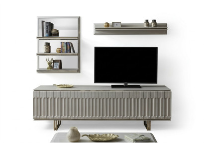 Luxus Fernseh Wand Wohnzimmer rtv Lowboard tv Ständer Sideboard Regal Wohnwand