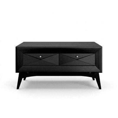 Stojan rtv Lowboard Sideboard stůl obývací pokoj Moderní dřevo Černý Design