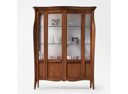 Vitrine Schränke Vitrinen Schrank Holz Glas Möbel Wohnzimmer Klassische Anrichte