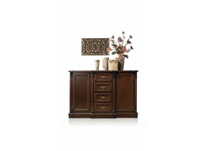 Komoda Sideboard komody Skříň Skříně Obývací pokoj Dřevo Baroko Hnědý Nábytek