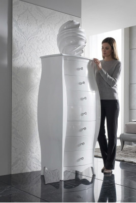 Luxus komoda skříně komody dřevo ložnice moderní design bílý styl velký.