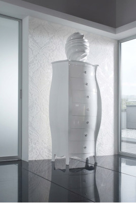Luxus komoda skříně komody dřevo ložnice moderní design bílý styl velký.