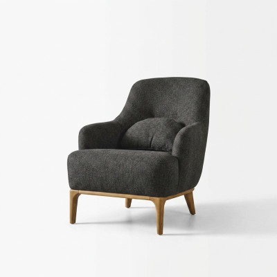 Křeslo křeslo Moderní Látka Obývací pokoj Polyester Šedá Design Sedadlo