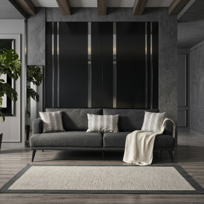 Viersitzer Sofa 4 Sitzer Sofas Stoff Grau Modern Sitzer Wohnzimmer Neu