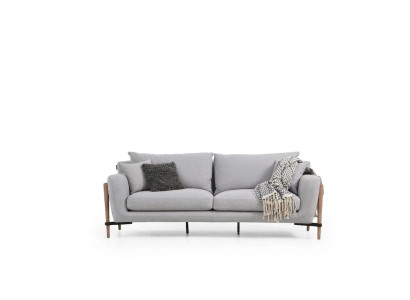 Zweisitzer Sofa 2 Sitzer Stoff Sofas Modern Design Wohnzimmer Grau