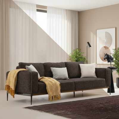 Viersitzer Sofa 4 Sitzer Stoff Sofas Modern Design Wohnzimmer Grau