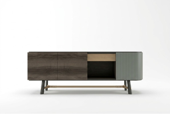 Sideboard Kommode Holz Anrichte Schrank Esszimmer Modern Schwarz